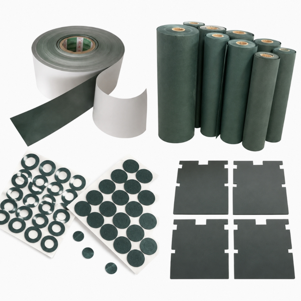 Die-cut electrical insulation films, green fish paper, and flame-retardant Formex GK barriers for battery terminals and power supply insulation