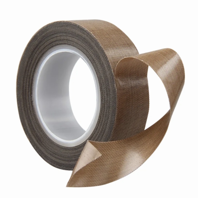 Pure skived PTFE Teflon film tape with silicone adhesive for non-stick release and heat-sealing insulation