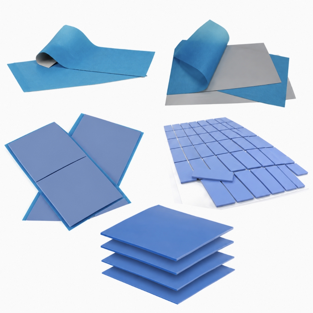 Highly conformable silicone thermal gap pads and die-cut interface sheets for electronic component heat sink coupling and cooling
